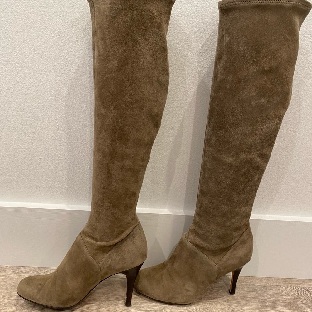 Air Talia Knee Boot Grey/Taupe Suede 7.5B